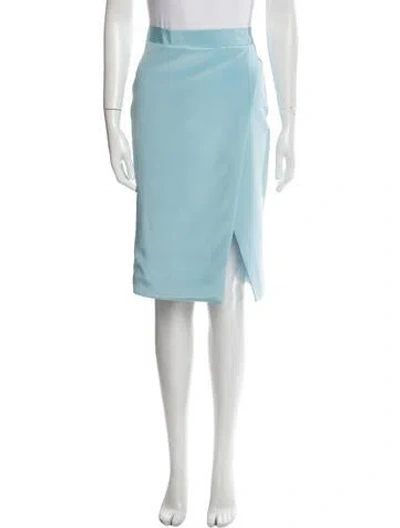 Pre-owned Michael Lo Sordo Silk Knee-length Skirt In Blue