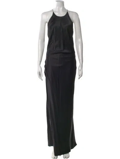 Pre-owned Michael Lo Sordo Silk Long Dress W/ Tags In Black
