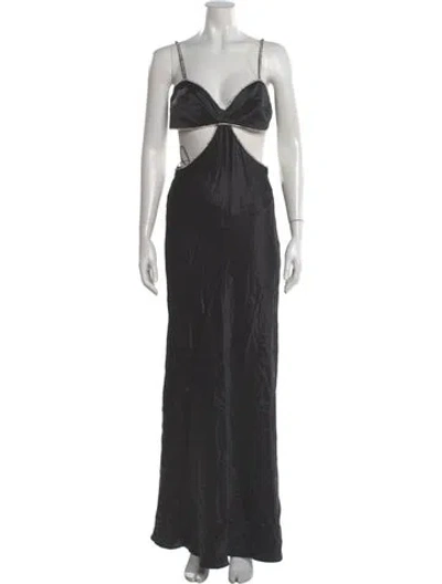 Pre-owned Michael Lo Sordo Silk Long Dress W/ Tags In Gray