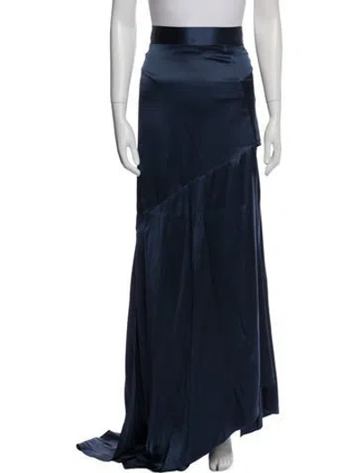 Pre-owned Michael Lo Sordo Silk Long Skirt In Black