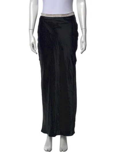 Pre-owned Michael Lo Sordo Silk Long Skirt In Black