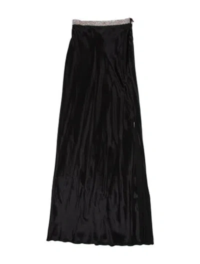 Pre-owned Michael Lo Sordo Silk Long Skirt In Blue