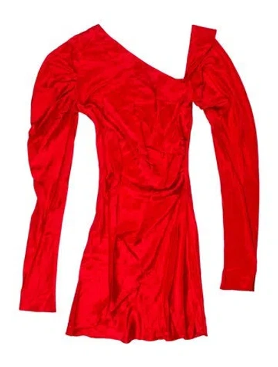 Pre-owned Michael Lo Sordo Silk Mini Dress In Orange