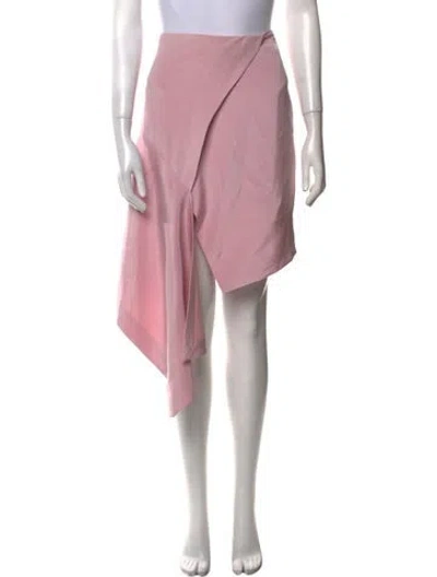 Pre-owned Michael Lo Sordo Silk Mini Skirt In Pink