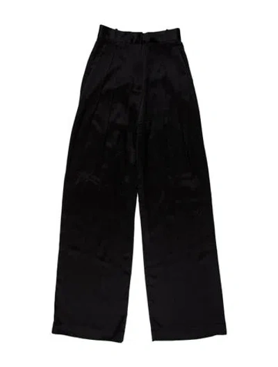 Pre-owned Michael Lo Sordo Silk Wide Leg Pants In Black