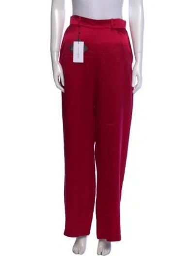 Pre-owned Michael Lo Sordo Silk Wide Leg Pants In Pink