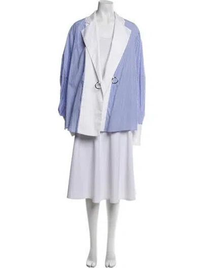 Pre-owned Michael Lo Sordo Striped Long Sleeve Tunic In Multi