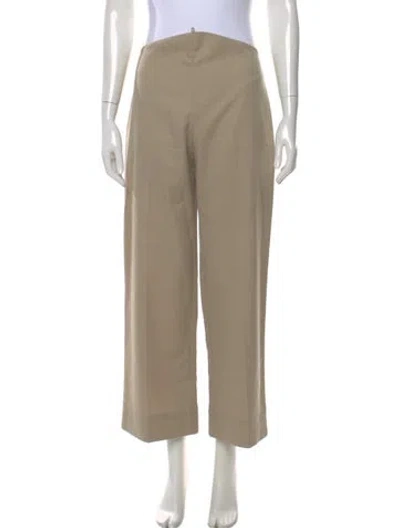 Pre-owned Michael Lo Sordo Wool Wide Leg Pants In Neutral