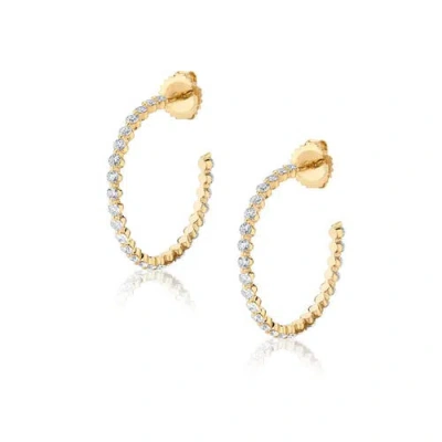 Michael M Cloud Hoop Earrings In Gold