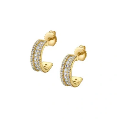 Michael M Europa Huggie Hoop Earring In Gold