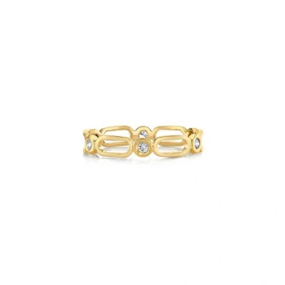 Michael M Link Connection Ring In Gold