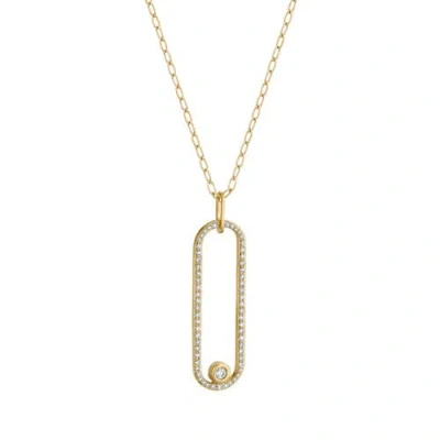 Michael M Link Longline Pendant Necklace In Gold