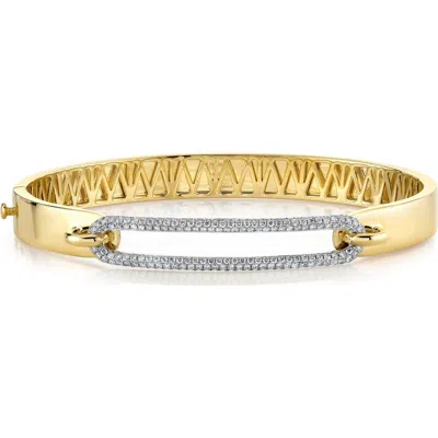 Michael M Luxe Link Pave Bangle Bracelet In Gold