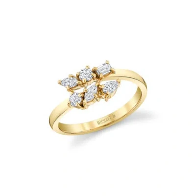 Michael M Mini Montage Bypass Ring In 18k Yellow Gold