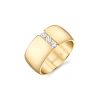 Michael M Orb Diamond Split Cigar Ring In Gold