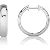 Michael M Orb Thin Huggie Hoop Earring In Silver