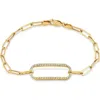 Michael M Pave Singleton Bracelet In Gold