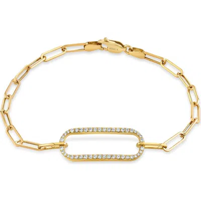 Michael M Pave Singleton Bracelet In Gold