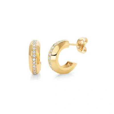 Michael M Small Orb Luxe Link Hoop Earrings In Gold
