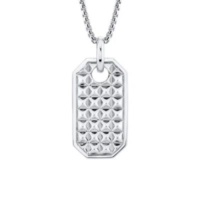 Michael M Tetra Dog Tag Pendant In Metallic