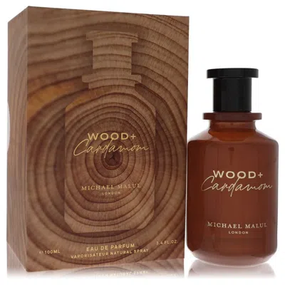 Michael Malul 2pcs Combo Gift Set  Wood + Cardamom By  Eau De Parfum Spray 3.4 oz For Me In Brown