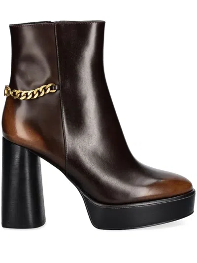 Michael Michael Kors 108mm Carlisle Ankle Boots In Brown