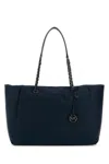 Michael Michael Kors Michael By Michael Kors Navy Blue Nylon Large Georgia Shopping Bag