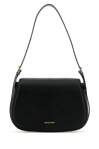 Michael Michael Kors Michael By Michael Kors Black Leather Moore Shoulder Bag