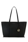 Michael Michael Kors Michael By Michael Kors Black Leather Large Temple Shopping Bag