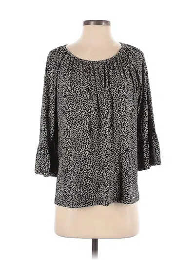 Pre-owned Michael Michael Kors 3/4 Sleeve Blouse In Black