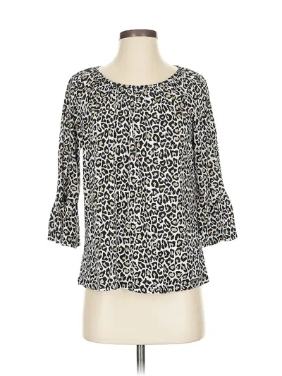 Pre-owned Michael Michael Kors 3/4 Sleeve Blouse In Black