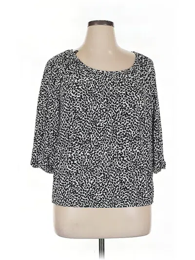 Pre-owned Michael Michael Kors 3/4 Sleeve Blouse In Black