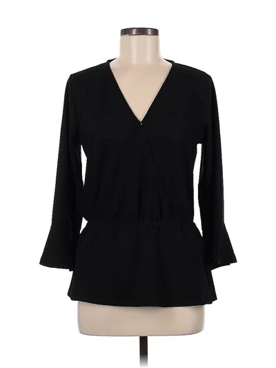 Pre-owned Michael Michael Kors 3/4 Sleeve Blouse In Black