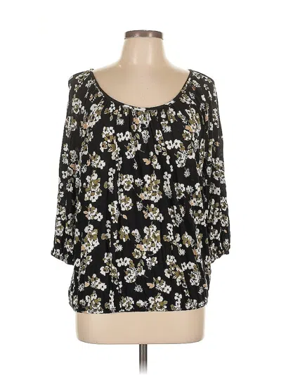 Pre-owned Michael Michael Kors 3/4 Sleeve Blouse In Black