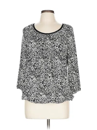 Pre-owned Michael Michael Kors 3/4 Sleeve Blouse In Black