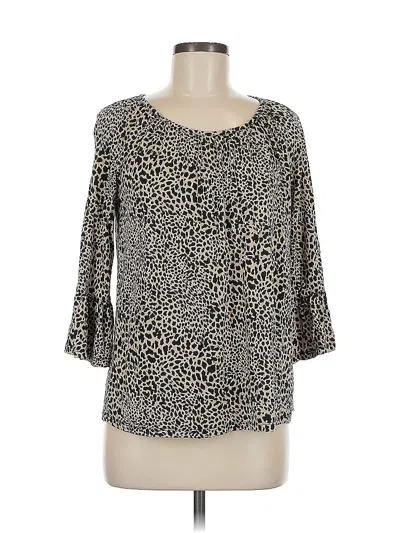 Pre-owned Michael Michael Kors 3/4 Sleeve Blouse In Black