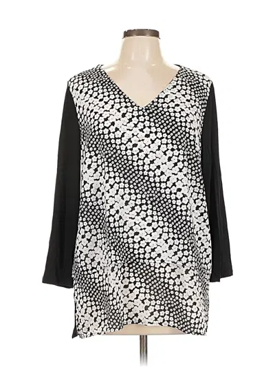 Pre-owned Michael Michael Kors 3/4 Sleeve Blouse In Black