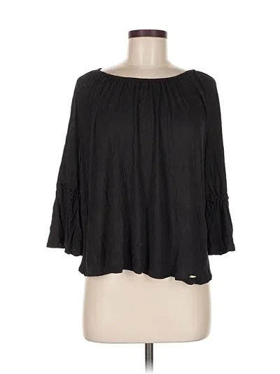 Pre-owned Michael Michael Kors 3/4 Sleeve Blouse In Black