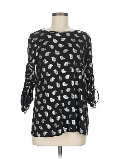 Pre-owned Michael Michael Kors 3/4 Sleeve Blouse In Black