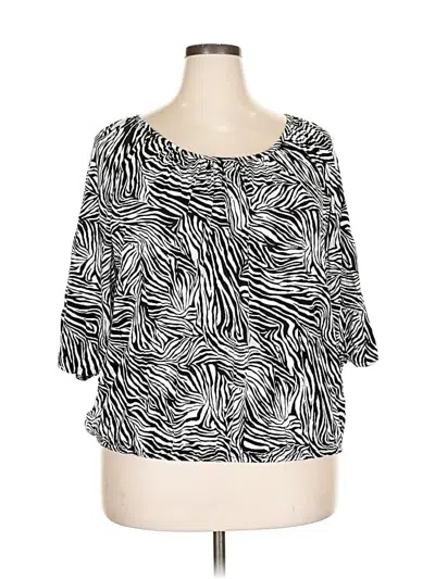 Pre-owned Michael Michael Kors 3/4 Sleeve Blouse In Black