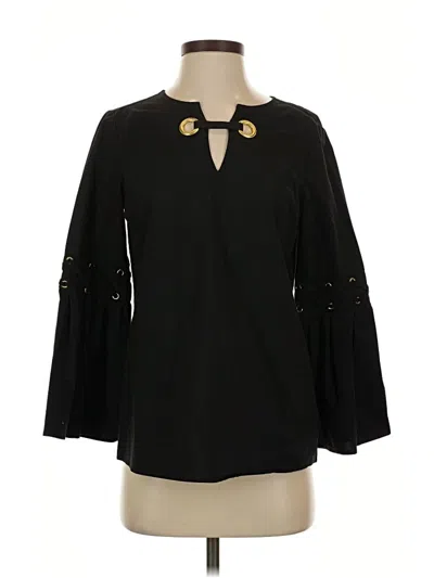 Pre-owned Michael Michael Kors 3/4 Sleeve Blouse In Black