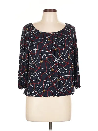 Pre-owned Michael Michael Kors 3/4 Sleeve Blouse In Black