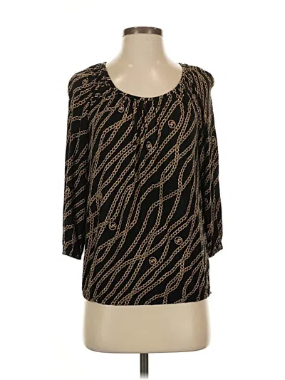 Pre-owned Michael Michael Kors 3/4 Sleeve Blouse In Black