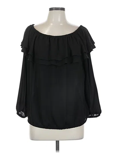 Pre-owned Michael Michael Kors 3/4 Sleeve Blouse In Black