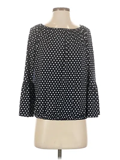 Pre-owned Michael Michael Kors 3/4 Sleeve Blouse In Black