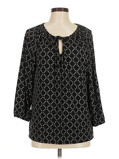 Pre-owned Michael Michael Kors 3/4 Sleeve Blouse In Black