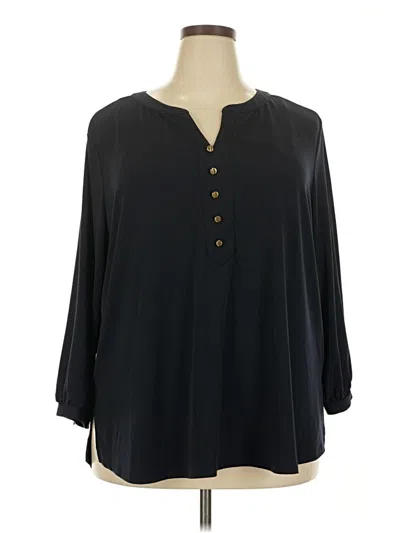 Pre-owned Michael Michael Kors 3/4 Sleeve Blouse In Black