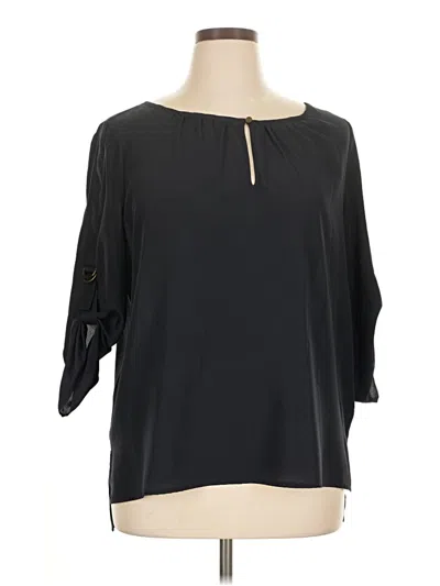 Pre-owned Michael Michael Kors 3/4 Sleeve Blouse In Black