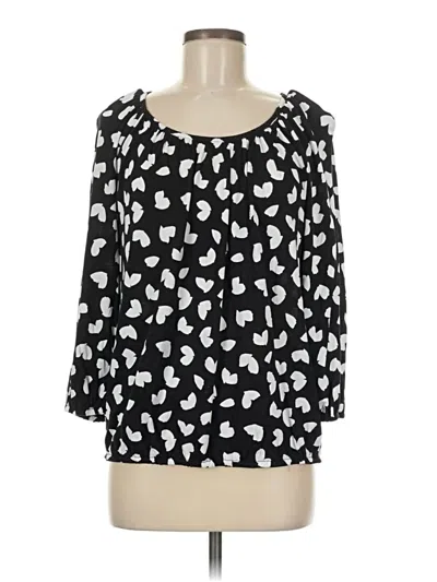 Pre-owned Michael Michael Kors 3/4 Sleeve Blouse In Black
