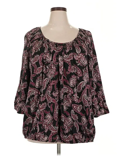 Pre-owned Michael Michael Kors 3/4 Sleeve Blouse In Black